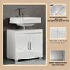 trendteam smart living - Amanda - Waschbeckenunterschrank - Weiß/Weiß Hochglanz - Unterschrank für das Badezimmer mit 2 Türen und 1 Einlegeboden - (BxHxT) 60 x 56 x 34 cm - Moderner Stil Bild 2