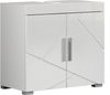 trendteam smart living - Amanda - Waschbeckenunterschrank - Weiß/Weiß Hochglanz - Unterschrank für das Badezimmer mit 2 Türen und 1 Einlegeboden - (BxHxT) 60 x 56 x 34 cm - Moderner Stil Bild 4
