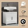 trendteam smart living - Amanda - Waschbeckenunterschrank - Weiß/Weiß Hochglanz - Unterschrank für das Badezimmer mit 2 Türen und 1 Einlegeboden - (BxHxT) 60 x 56 x 34 cm - Moderner Stil Bild 3