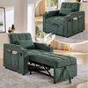 ANYSUN Schlafsofa 3 in 1 Klappsessel, Schlafsessel, Liegesessel, 190 cm erweiterte, mit USB/Type-C Anschluss, Bettfunktion & 3-stufig verstellbarer Rückenlehne, Einzelschlafsofa für Wohnzimmer und Schlafzimmer,kleine Räume Bild 3