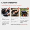 Gusseisen Kasan 22L NAMANGAN Deckel Campingtopf Kazan WOK Kessel Camping BBQ Bild 5