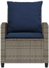 vidaXL 4-tlg. Garten-Sofagarnitur mit Kissen Grau Poly Rattan 4103870 Bild 5
