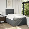 vidaXL Boxspringbett mit Matratze Dunkelgrau 120x190 cm Stoff 3291601 Bild 2