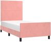 Einzelbettgestell Design für Erwachsene mit Kopfteil Rosa 80x200 cm Samt d3208e Bild 3