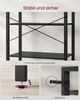 Vasagle Bücherregal 6 Ebenen, Standregal mit Stahlrahmen, freistehendes Regal, Wohnzimmer, ebenholzschwarz-tintenschwarz, 186 x 30 x 66 cm Bild 4