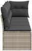 vidaXL Gartensofa mit Kissen 4-Sitzer Hellgrau Poly Rattan 366177 Bild 5