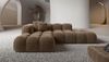 Samtstoff Ecksofa Formentera Lounge L Form - Samtstoff - braun - Links Bild 2