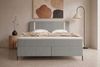 Boxspringbett Titan - Samtstoff - silber - 160x200 cm Bild 3