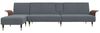 vidaXL Schlafsofa in L-Form Dunkelgrau 279x140x70 cm Samt 3157216 Bild 3