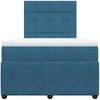 vidaXL Boxspringbett mit Matratze Dunkelblau 120x200 cm Samt 3292314 Bild 4