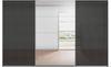 rauch Kleiderschrank, Schwebetürenschrank KULMBACH, 3-türig, 1 Spiegeltüre, inkl. Türdämpfer und weiterem Zubehör, Hochglanz Effektgrau/Grau metallic, 360 x 231 x 63 cm Bild 2