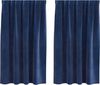vidaXL Verdunkelungsvorhänge 2 pcs Dunkelblau 140 x 175 cm Samt 4107199 Bild 2