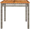 vidaXL Gartentisch Grau 80x80x75 cm Poly Rattan Akazienholz 366274 Bild 5