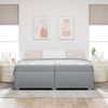 vidaXL Bettrahmen mit Matratze Hellgrau 200 x 200 cm Stoff 3399208 Bild 3
