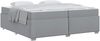 vidaXL Bettrahmen mit Matratze Hellgrau 200 x 200 cm Stoff 3399208 Bild 2