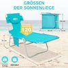 Faltbare Sonnenliege mit Lesefenster und 5 Positionen 187x55x34cm Blau Bild 2