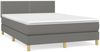vidaXL Polsterbett mit Matratze Dunkelgrau 140x200 cm Stoff Bild 2