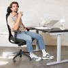 Ergotopia Desktopia One I Elektrisch höhenverstellbarer Schreibtisch I Tischplatte: 160x80cm, Weiß Dekor I Gestell Platingrau I Top Preis-Leistung Bild 5