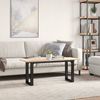 vidaXL Couchtisch O-Gestell 110x40x45 cm Massivholz Kiefer & Stahl 3282667 Bild 3