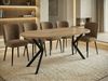 WFL GROUP Runder Ausziehbarer Esstisch - Loft Style Tisch mit Metallbeinen - 100 bis 180 cm - Industrieller Quadratischer Tisch für Wohnzimmer - Spacesaver - Eiche Lancelot - 100 cm Bild 4