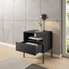Nachtkommode >Ines< in Graphit - 53,6x56,2x39cm (BxHxT) Bild 4
