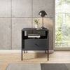Nachtkommode >Ines< in Graphit - 53,6x56,2x39cm (BxHxT) Bild 3