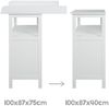 roba Wickelkommode 'Hamburg' mit Ansatz - 2 Schubladen - 2 Boxen - Wickelhöhe 92 cm - Weiß Bild 4