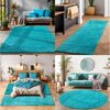 SIMPEX24 Hochflor-Bettumrandung Unicolor - Einfarbig, Höhe 30 mm, (Bett-Set, 3-tlg, Bettvorlage), Schlafzimmer Teppich Bettumrandung Läufer Set 3 teilig Bild 3