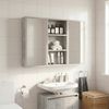 vidaXL Badezimmer-Wandschrank mit Regal Betongrau 30 x 10 x 60,5 cm 889322 Bild 5