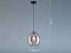 Fischer & Honsel 60917 Pendelleuchte Nayla sandschwarz Glas rauchfarben 20cm Bild 4