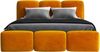 Polsterbett STAR 140x200 mit Matratze, Bettkasten und Lattenrost. Farbe: Senf 8 Bild 3