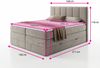 Boxspringbett Star XL mit 2 Bettkästen und Topper, mit Taschenfederkern- und Bonellfederkernmatratze, Doppelbett, Polsterbett aus Veloursstoff mit Stauraum (Pink (Kronos 29), 160 x 200 cm) Bild 4