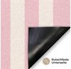 MuchoWow Fußmatte Hola - Zitat - Streifen - Pastell - Rosa - Rot - Weiß, Rechteckig, innen Schmutzfangmatte, Tür, Schmutzfänger Flur, Teppich 60x40 cm Bild 3