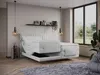 Vente-unique - DONISI Bett SamtStoff Grau - B 168 cm x H 118 cm x L 215 cm Bild 2