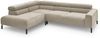 KAWOLA Sofa DELIA Ecksofa Feincord beige Recamiere links 74 x 219 x 276 cm Bild 3
