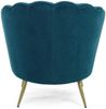 Sessel Giliola Samt-Optik, modern gepolstert, blau mit goldfarbenem Metallgestell, komfortabel für Dein Wohnzimmer Bild 3