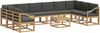 vidaXL Outdoor-Sofagarnitur mit Kissen 11 pcs Weiß und Anthrazit 3388341 Bild 2