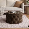 Lookway Hocker CHESTERFIELD runder gesteppter mit Staufach (1x Hocker), Durchmesser: ø70 cm Bild 2