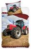 Traktor rot Bettwäsche 140×200 cm 100% Baumwolle Bild 1