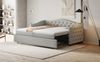 Ausziehbett 90×200 cm als Schlafsofa mit Lattenrost und USB-Anschluss, Grau, ohne Matratze Bild 5