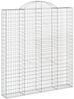 vidaXL Gabione mit Hochbogen 200x30x220/240 cm Verzinktes Eisen 153491 Bild 2