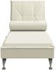 vidaXL Massage-Chaiselongue mit Nackenrolle Creme Samt 379457 Bild 4