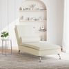 vidaXL Massage-Chaiselongue mit Nackenrolle Creme Samt 379457 Bild 3