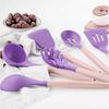 Küchenhelfer Set 12-tlg Silikon, Holzgriff, versch. Farben Violett Bild 3