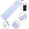 LMaxhome LED-Lichterkette Röhre Regenlichterkette Meteorschauer Weihnachtsdeko Wasserdicht Außen, 1/2/3/4 St Icicle Fallende 8 Röhren Lichterkette,5M Verlängerungskabel Bild 3