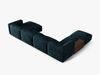Micadoni Panorama-Ecksofa Martina 5-Sitzer Links Samt Tiefes Petrol Bild 3