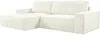 Vente-unique - AMELIA Sofa SamtStoff Weiß - B 167 cm x H 85 cm x L 267 cm Bild 3