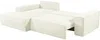Vente-unique - AMELIA Sofa SamtStoff Weiß - B 167 cm x H 85 cm x L 267 cm Bild 4