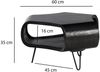 Couchtisch Mango Massivholz 60x60x35cm Metall Schwarz Organisch mit Stauraum Bild 4