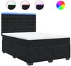 vidaXL Boxspringbett mit Matratze Schwarz 160x200 cm Samt 3293268 Bild 2